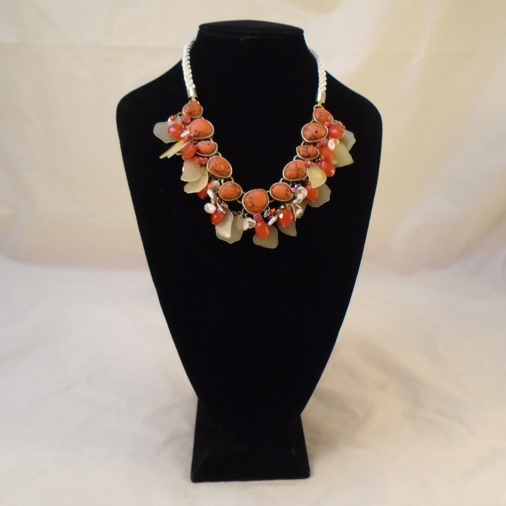 LYDELL NYC SEMI-COMPOSITE STONE RED DANGLE NWT